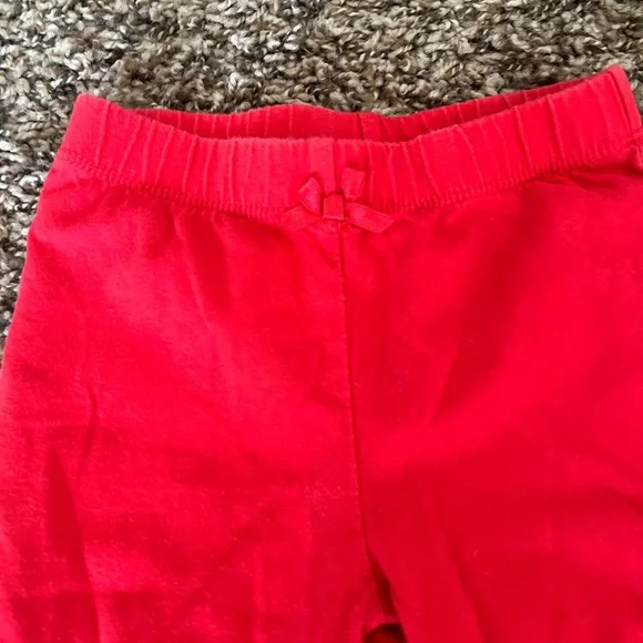 Bright Red Ruffled Pants - Picture 2 of 5